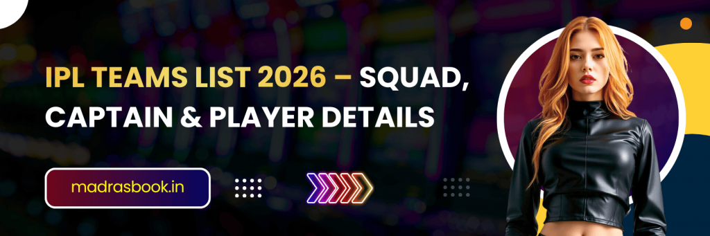 IPL Teams List 2026 – Squad, Captain & Player Details