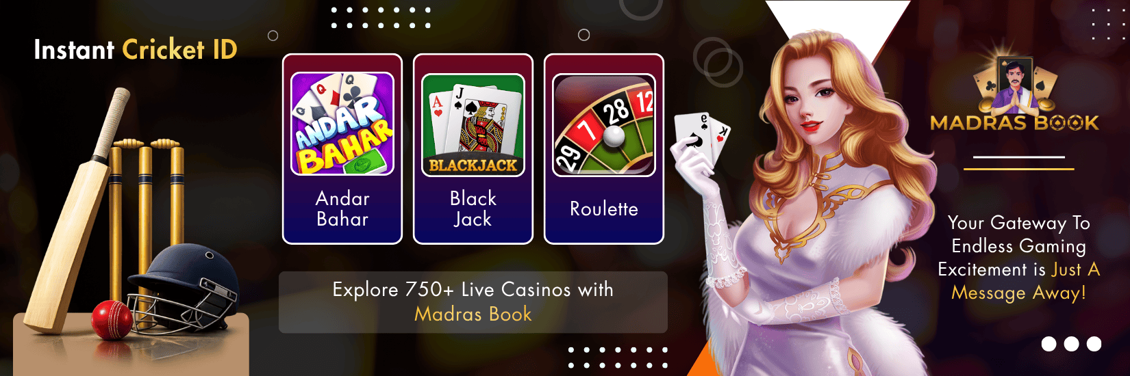 Instant Cricket ID – Explore 750+ Live Casino Games