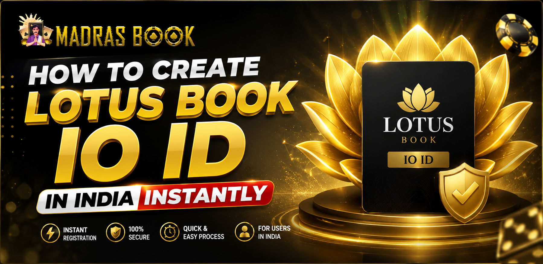 Create Lotus Book IO ID in India Instantly | Madrasbook.ing