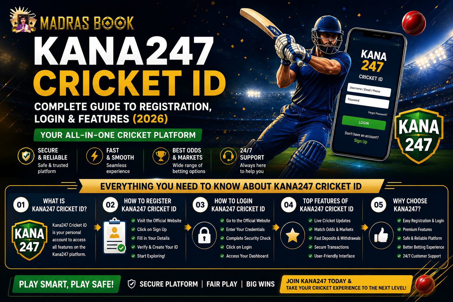 Kana247 Cricket ID by Madrasbook – Complete Guide For 2026
