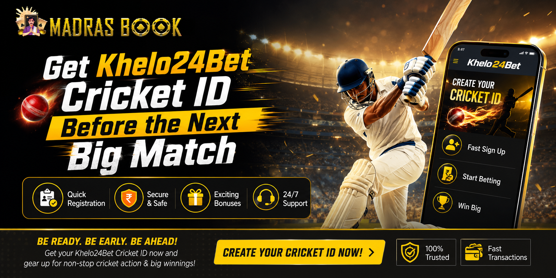 Khelo 24 Bet Cricket ID Before the Next Big Match