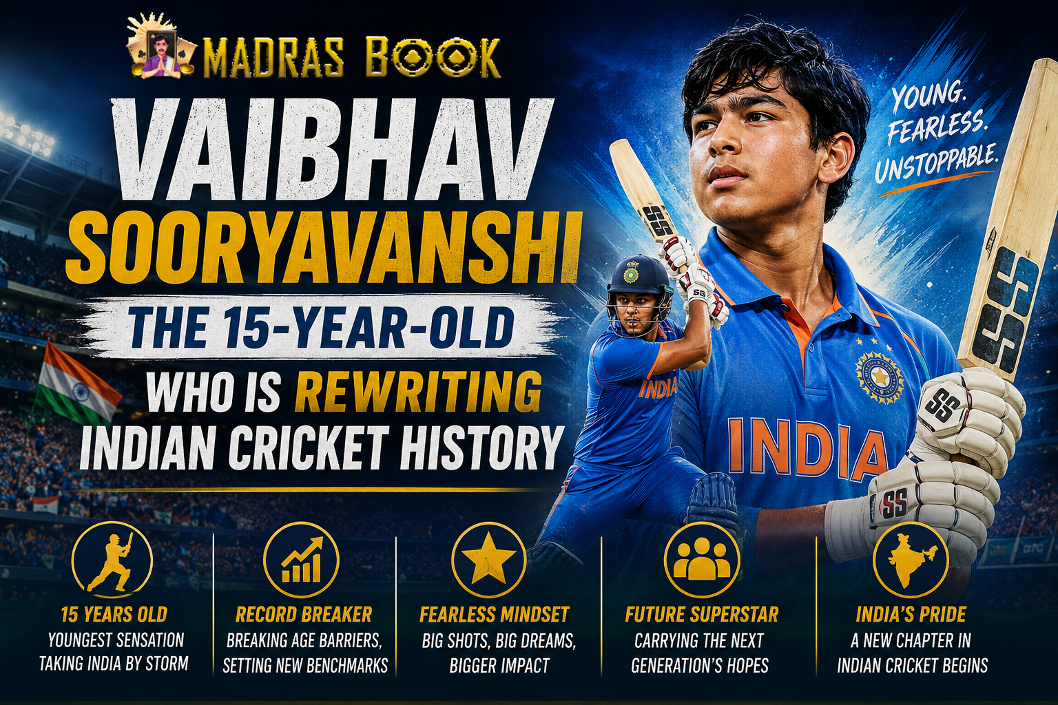 Vaibhav Sooryavanshi — The 15-Year-Old Who Is Rewriting Indian Cricket History