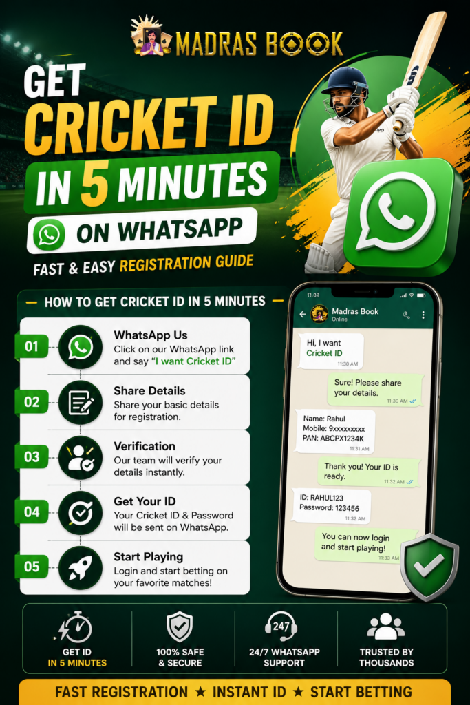 Get Cricket ID in 5 Minutes on WhatsApp – Fast & Easy Registration Guide