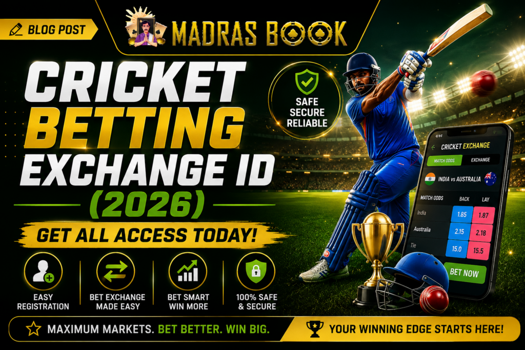 Cricket Betting Exchange ID 2026 – Get Full Access Today with Madras Book