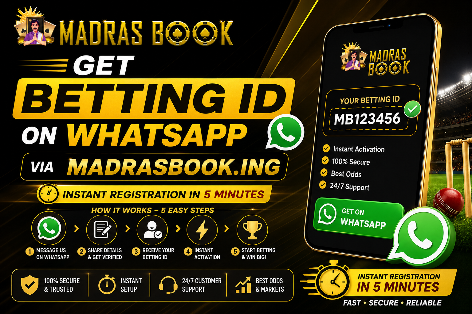 Cricket Betting Exchange ID 2026 – Get Full Access Today with Madras Book