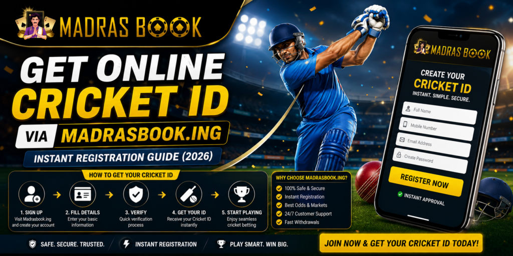 Madrasbook Online Cricket ID – Get Your Betting ID from the Official Website