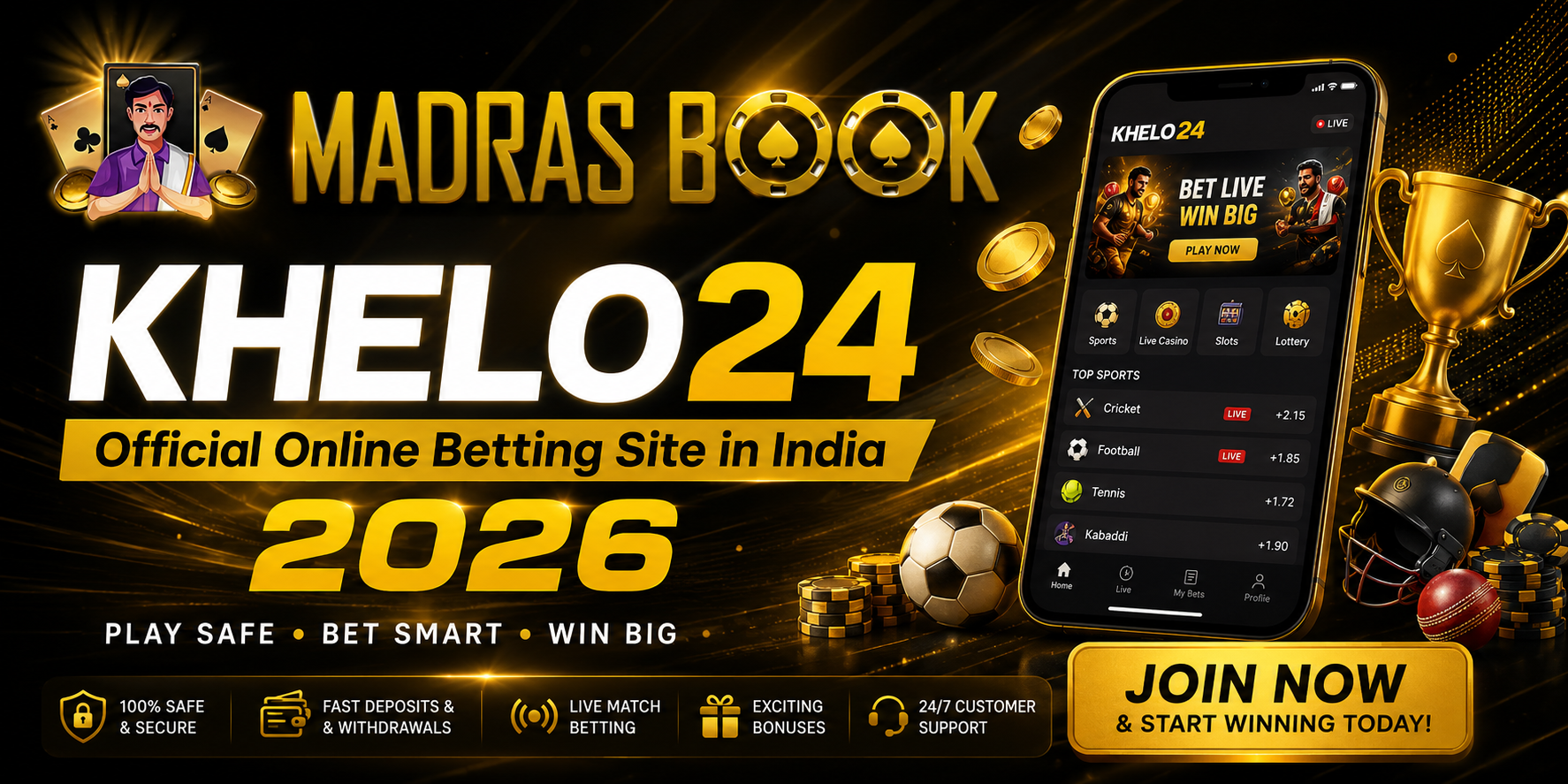 Khelo24 Official Online Betting Site in India 2026 - Madrasbook