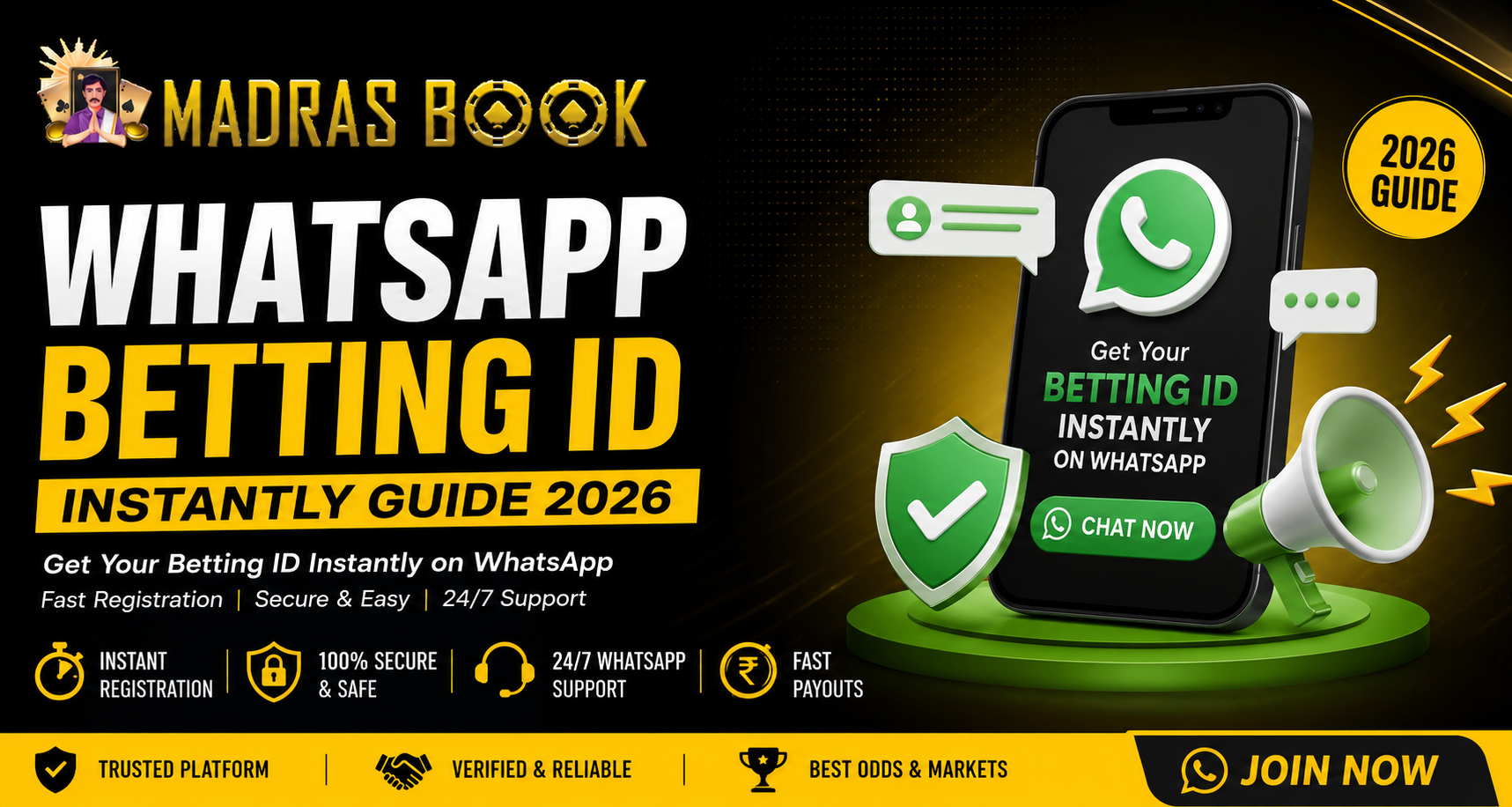WhatsApp Betting ID Instantly Guide 2026 by Madras Book with instant registration and secure WhatsApp support