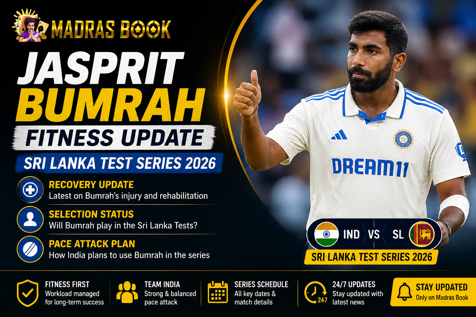 Jasprit Bumrah Fitness Update Sri Lanka Test