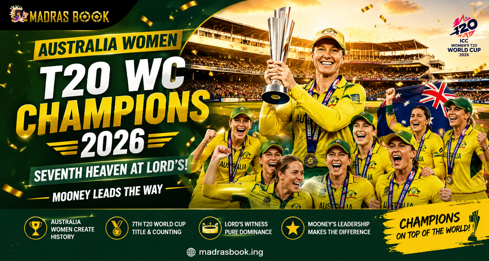 Australia Women T20 WC Champions 2026