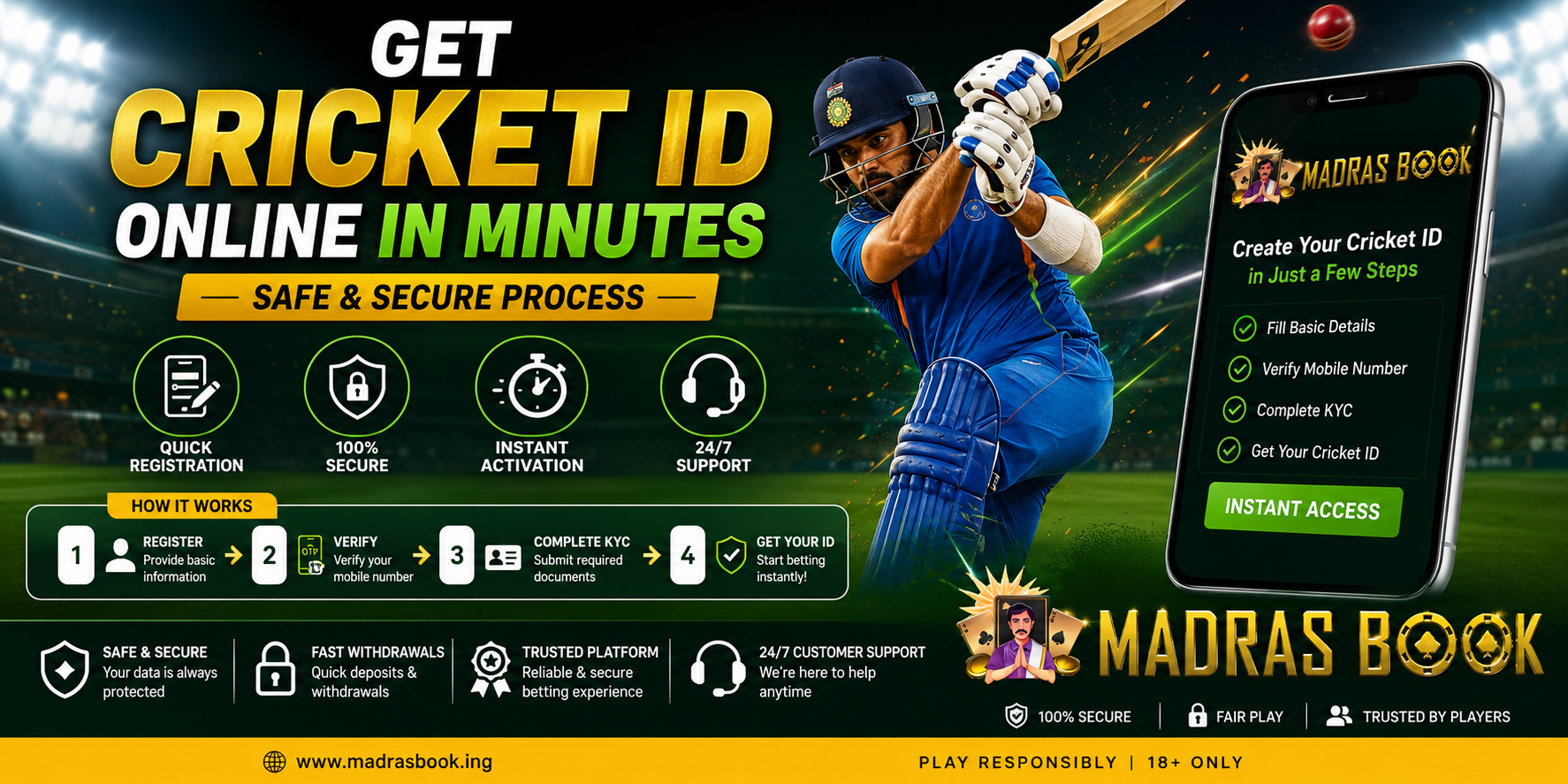 Get Cricket ID Online In Minutes