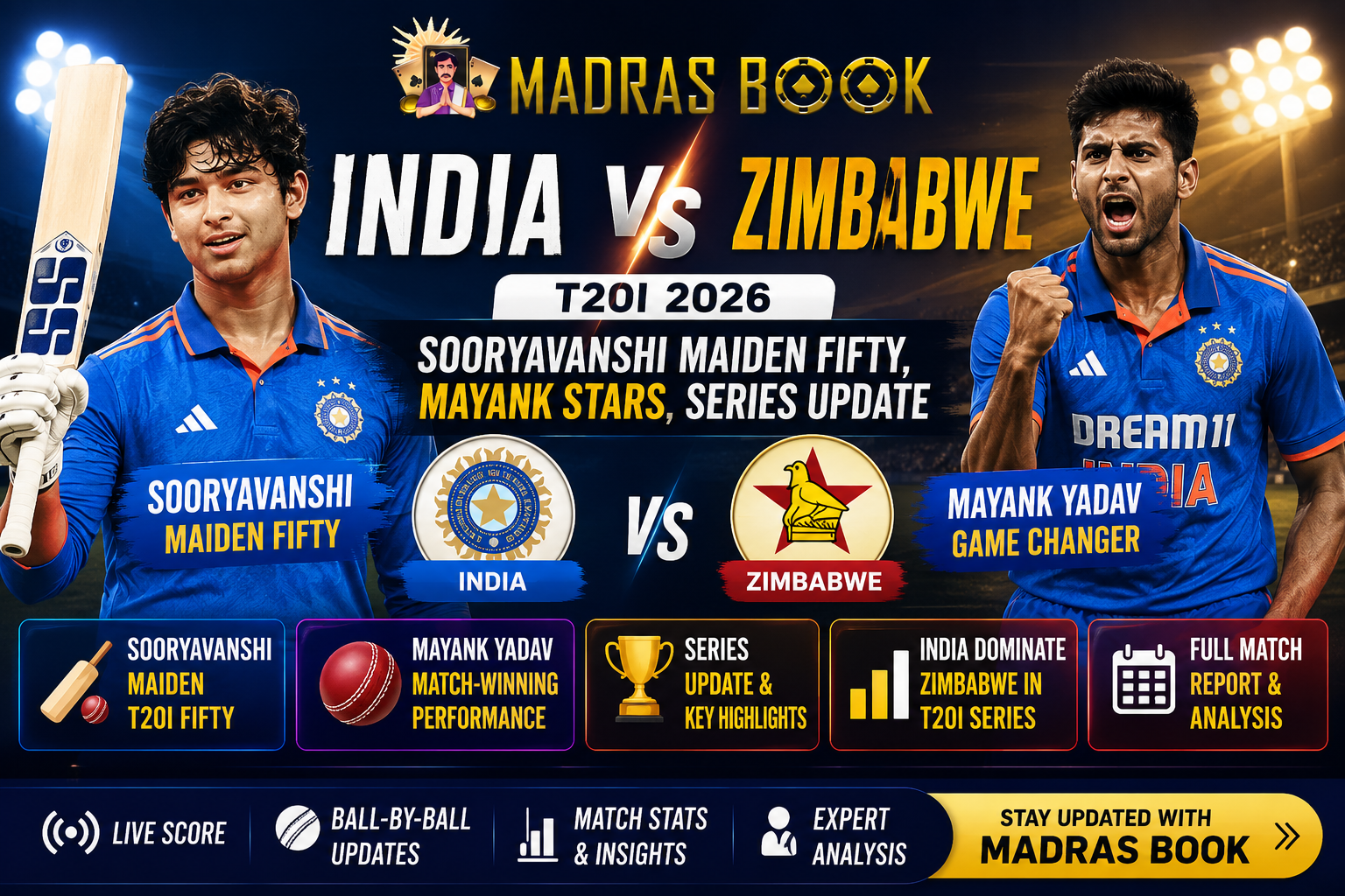 India vs Zimbabwe T20i 2026