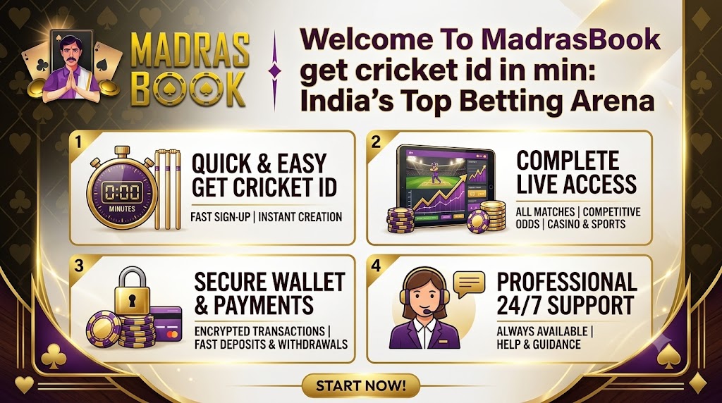 Welcome To MadrasBook Get Cricket ID In Min