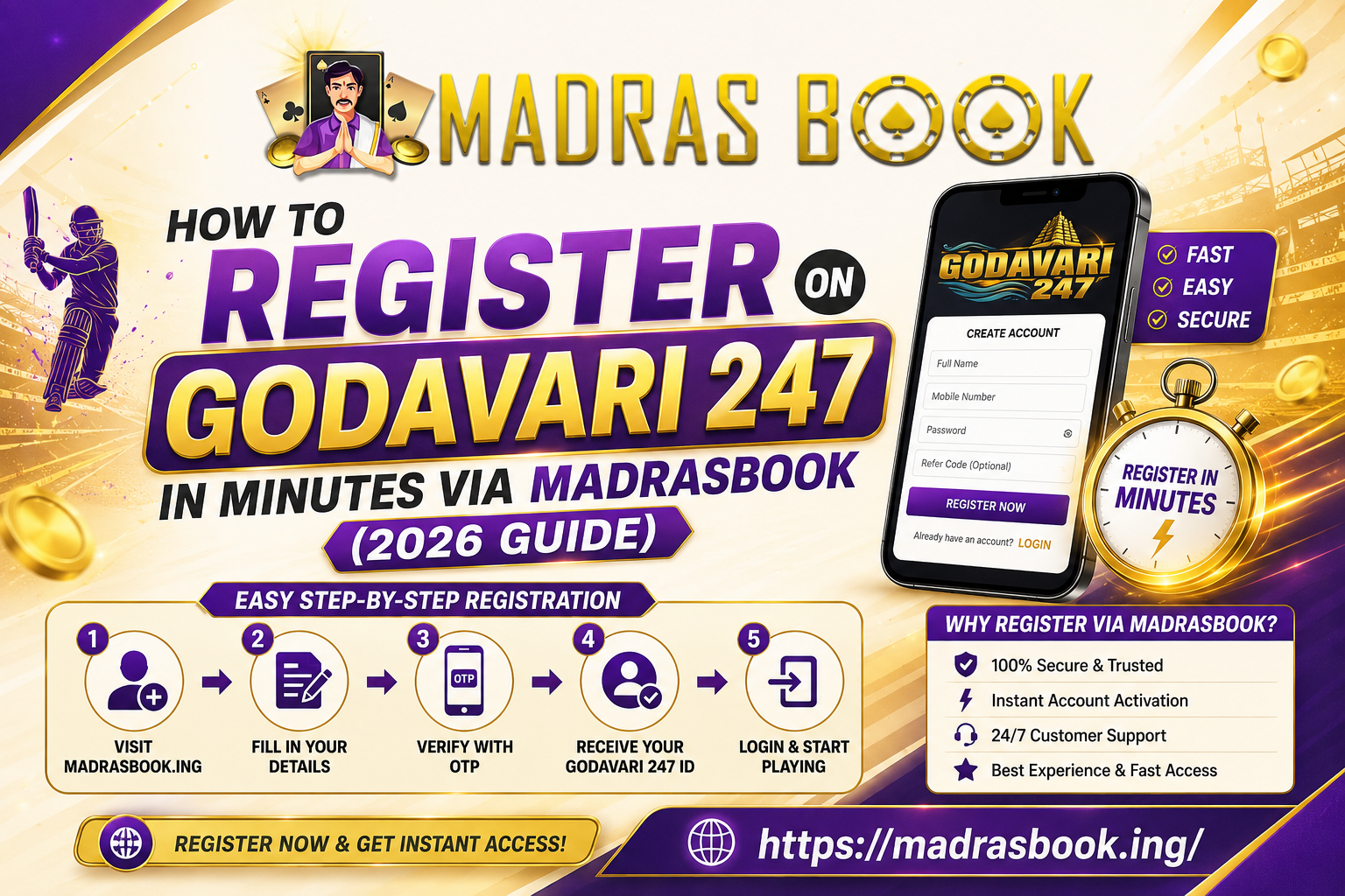 Register on Godavari 247 in Minutes