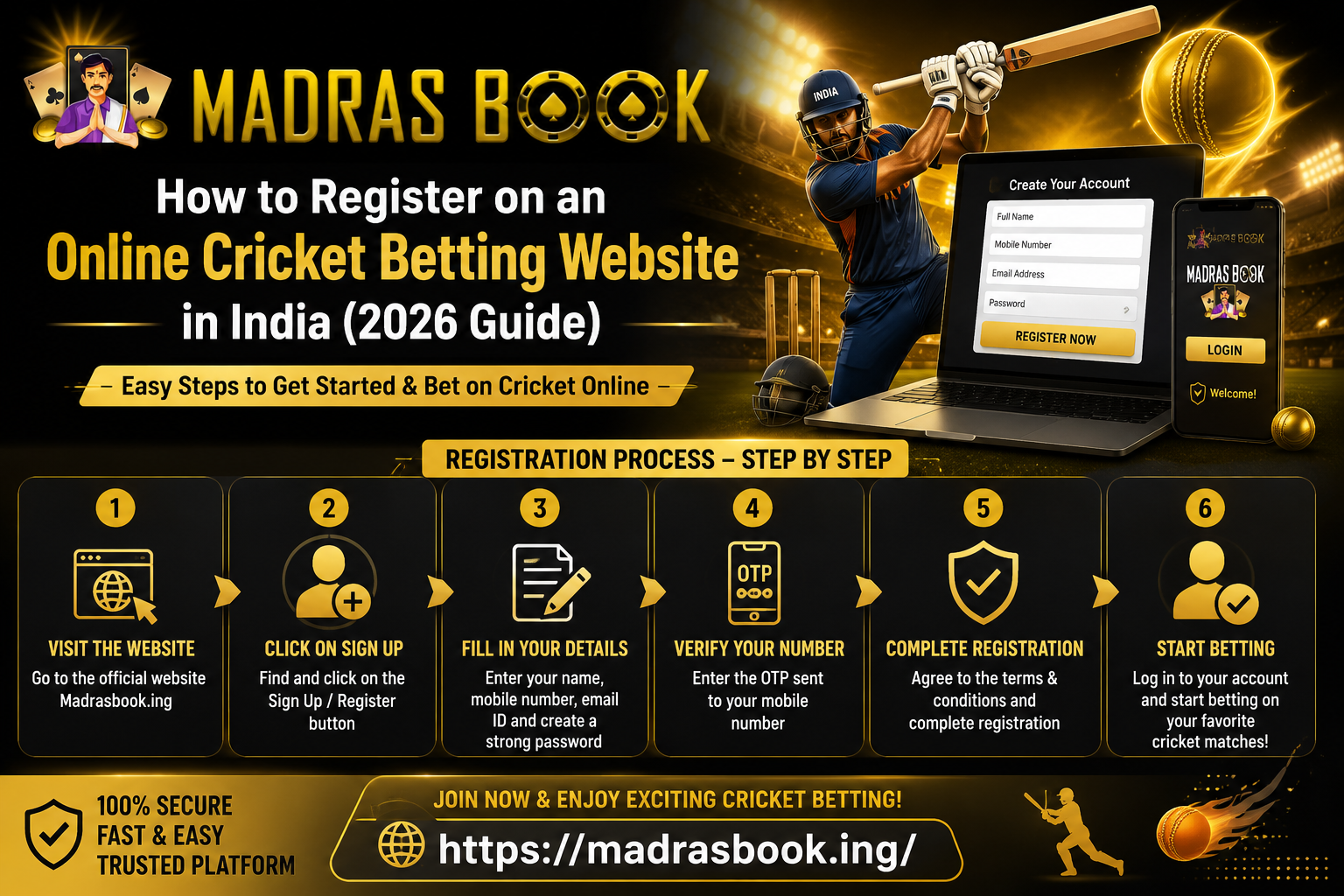 Online Cricket Betting Website Registration (2026) Guide