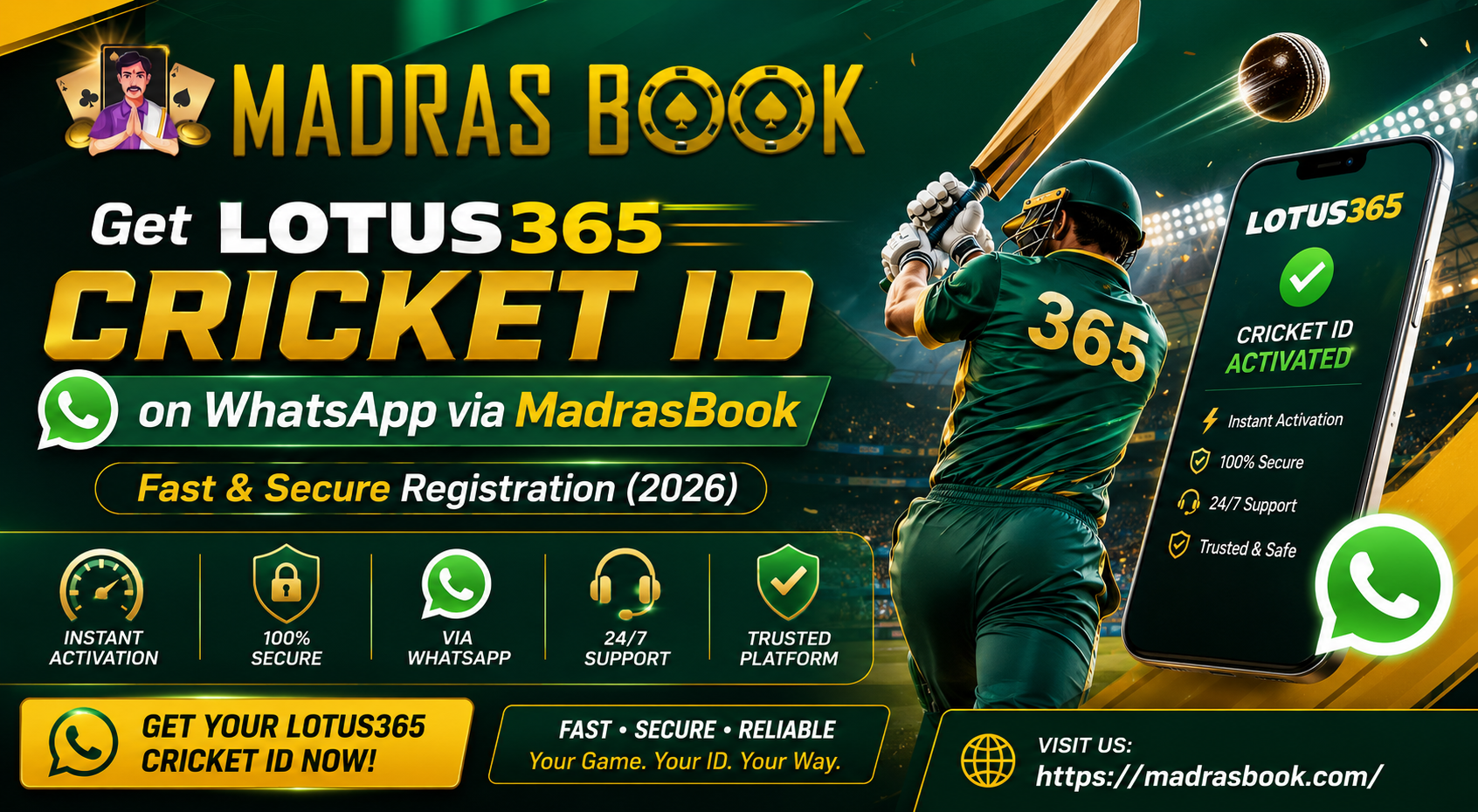 Get Lotus365 Cricket ID on WhatsApp