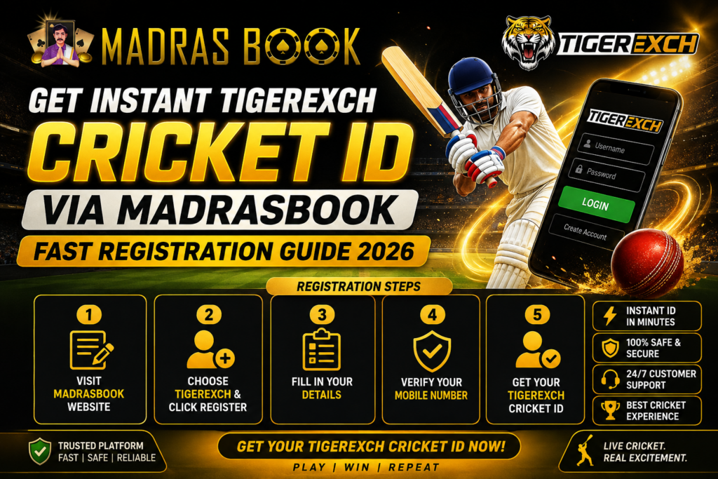 Get Instant Tigerexch Cricket ID via MadrasBook