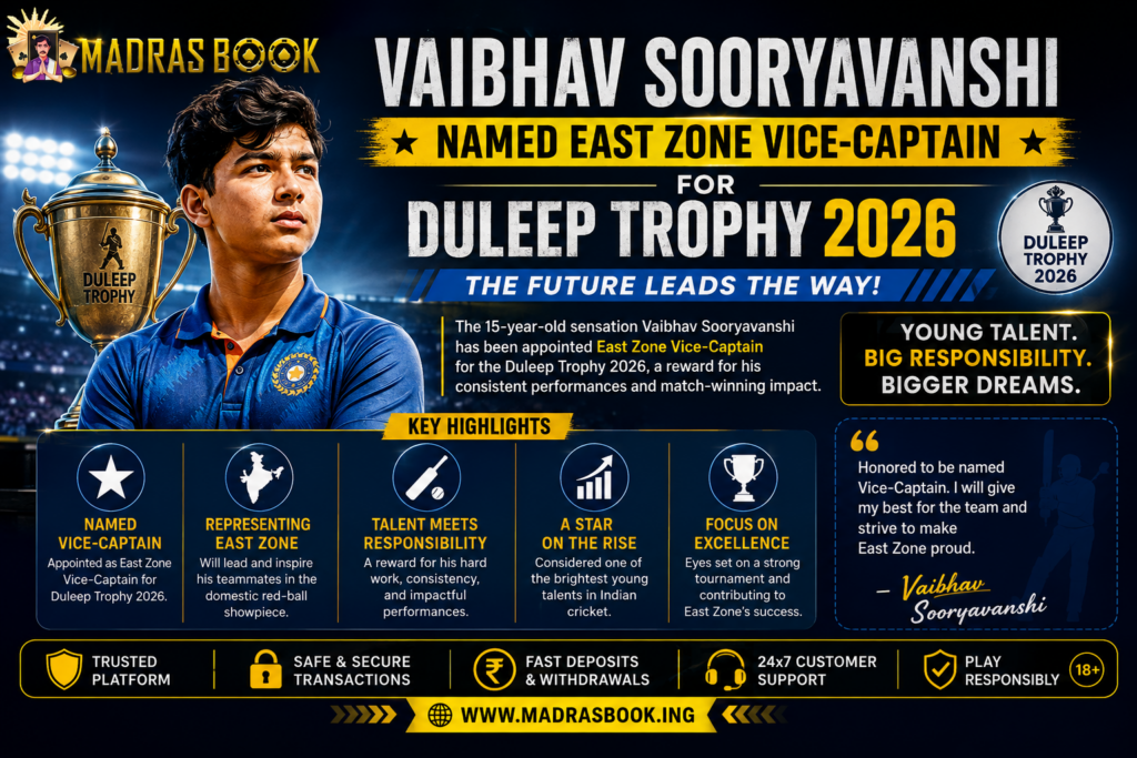 Vaibhav Sooryavanshi's Duleep Trophy 2026