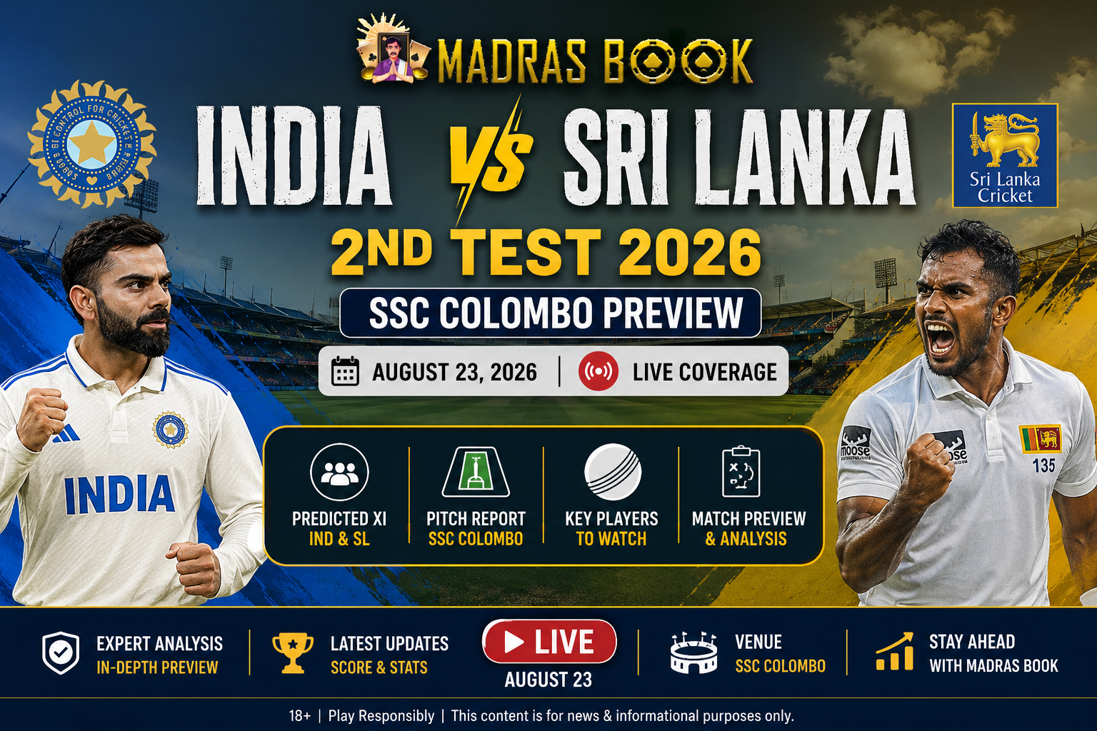 India Sri Lanka 2nd Test Colombo 2026