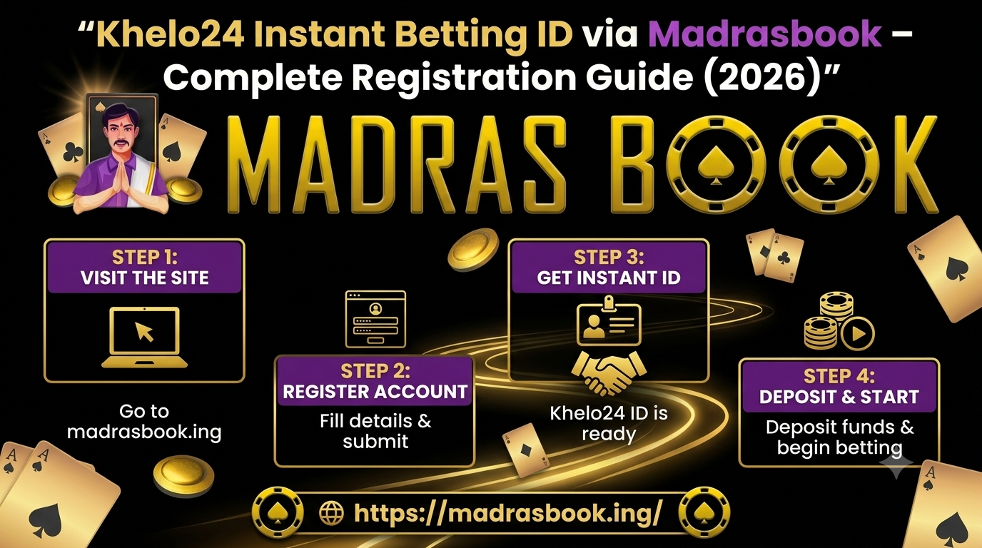 Khelo24 Instant Betting ID via Madrasbook (2026)