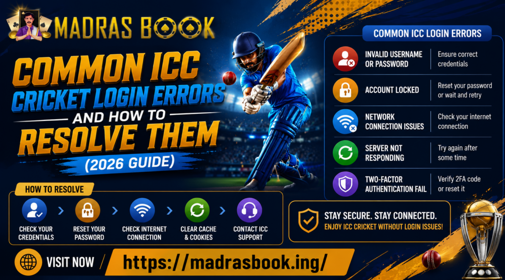 Common ICC Cricket Login Errors