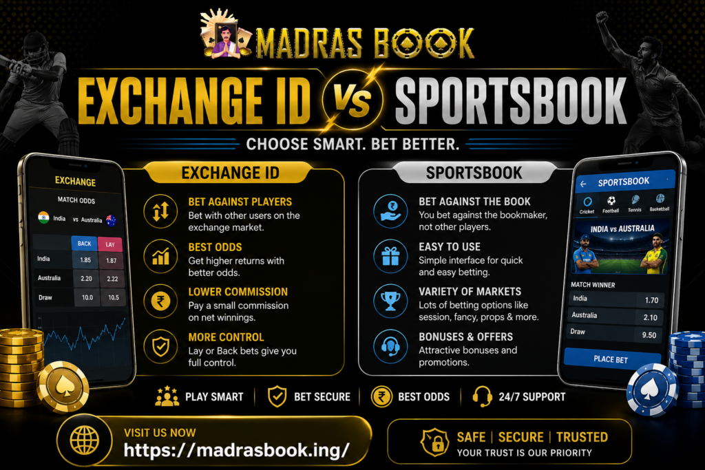 Exchange ID vs Sportsbook (2026): Key Differences Explained