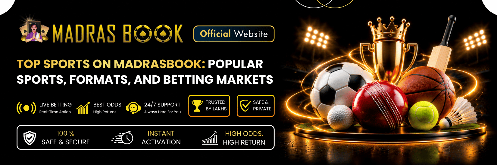 Online Cricket ID & Sports on MadrasBook – Official Site